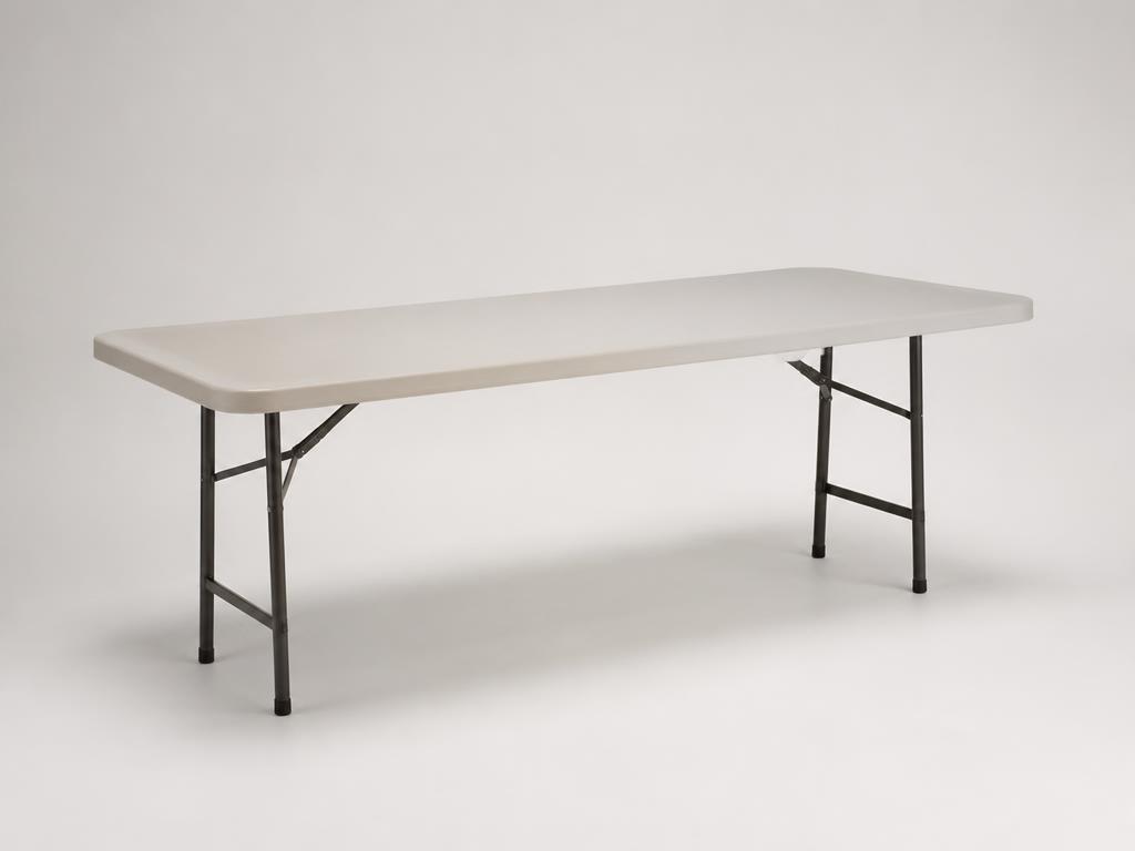 A 6-foot rectangular banquet folding table